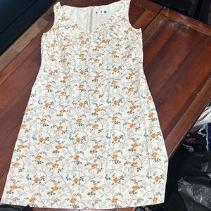 J. Crew White Floral Midi Dress